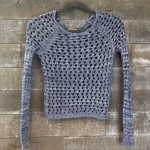 Mudd Women's Purple Open-Knit Sweater
